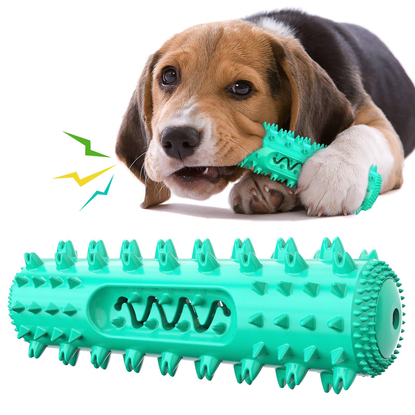 Dog Hugs Cat Pet Dental Care interactive dog toothbrush and teething toy for cleaning teeth and soothing teething gums.