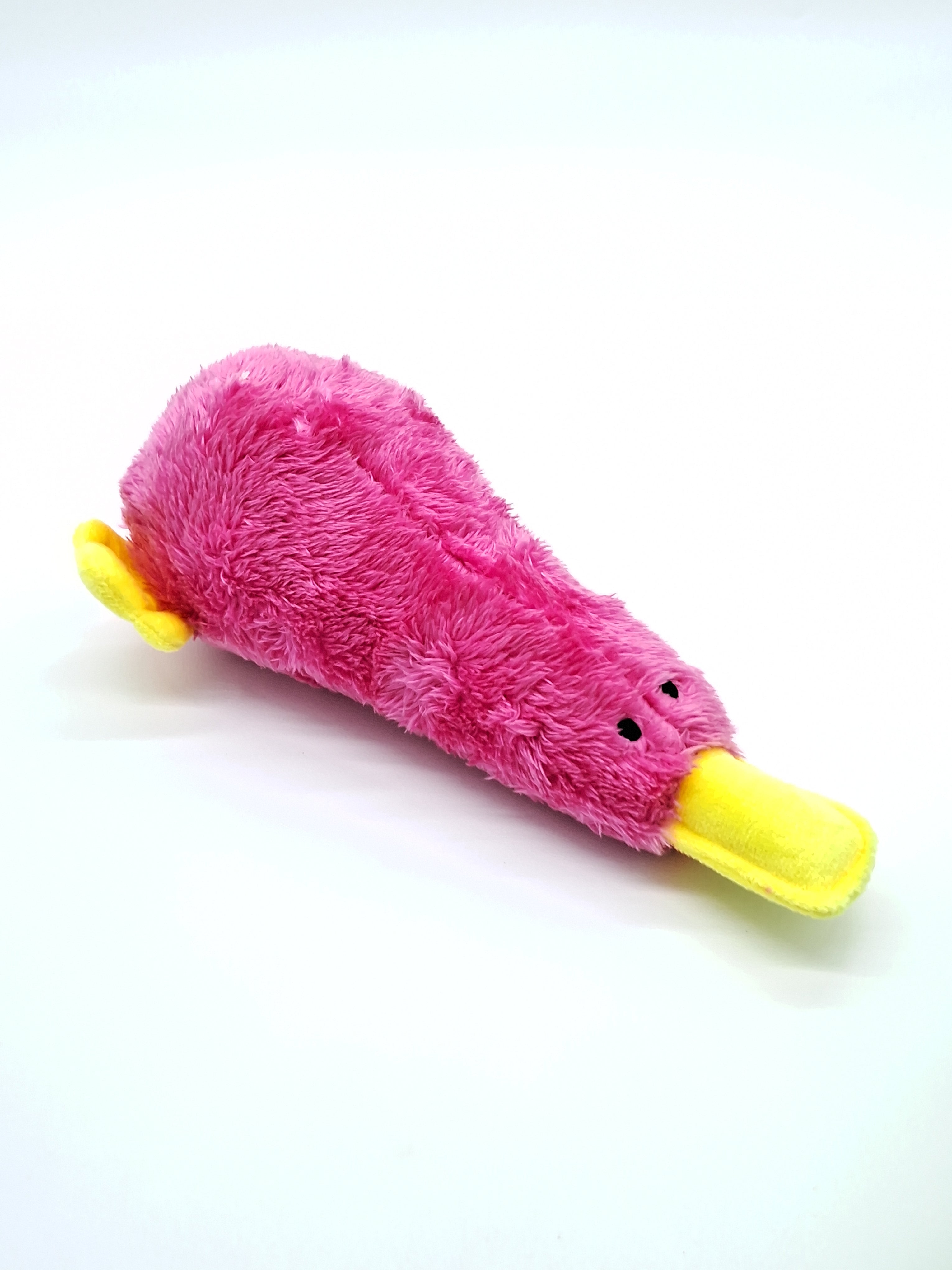 Colorful Platz the Platypus pet toy from Toys N Treats Box, featuring soft fabric and playful design for dogs and cats.