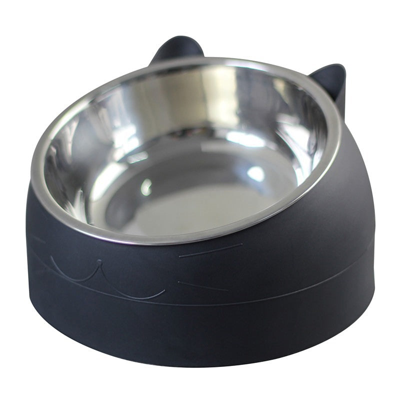 Ceramic cat bowl for pet feeding, featuring a colorful design, ideal for cats' food and water, from My Store Pet Bowls & Feeders.