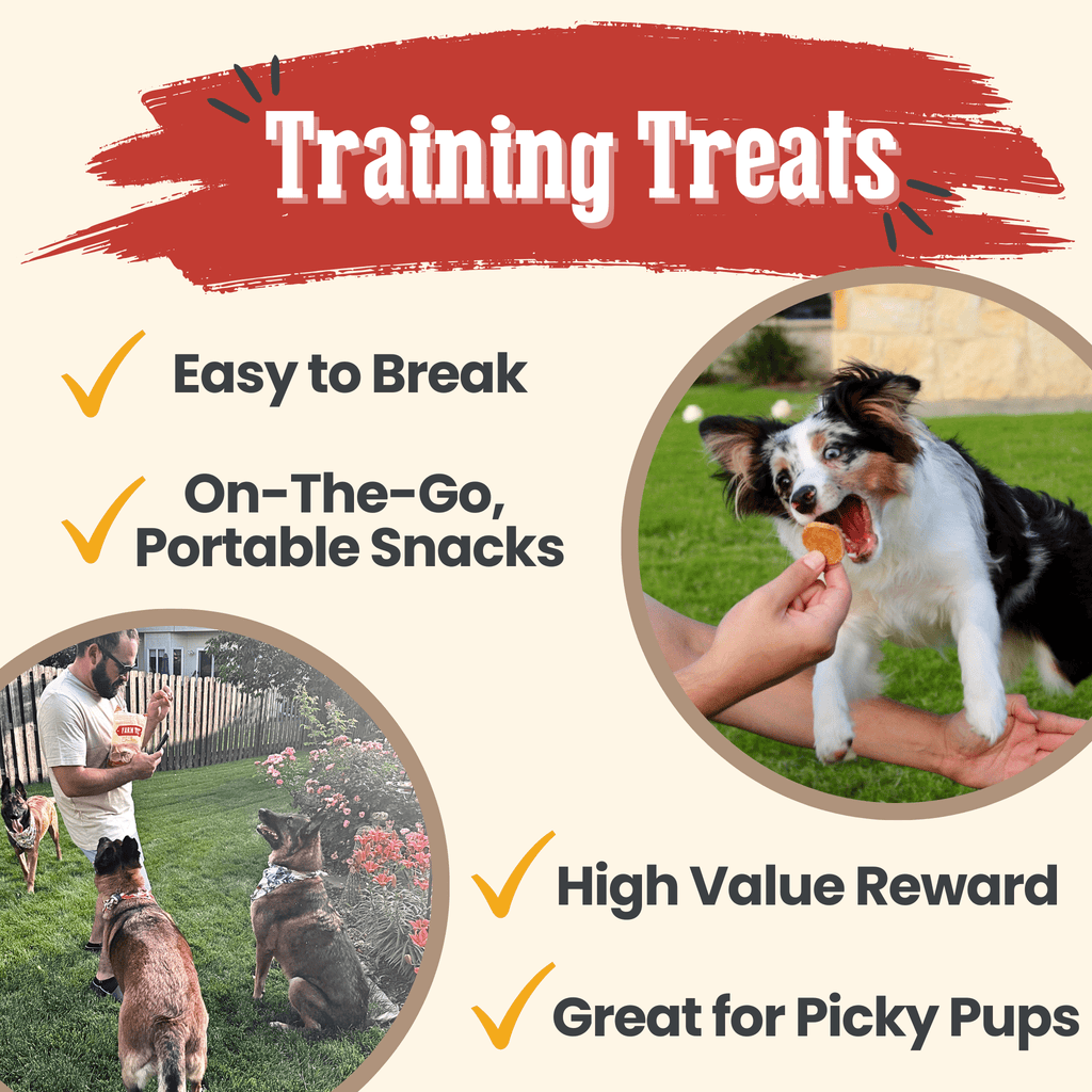 All-natural chicken chips dog treats from Farm To Pet, 4oz package, single-ingredient training treats for dogs.