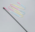 Interactive Ribbon Teaser Wand cat toy by Toys N Treats Box, featuring colorful ribbons for engaging feline play and exercise.