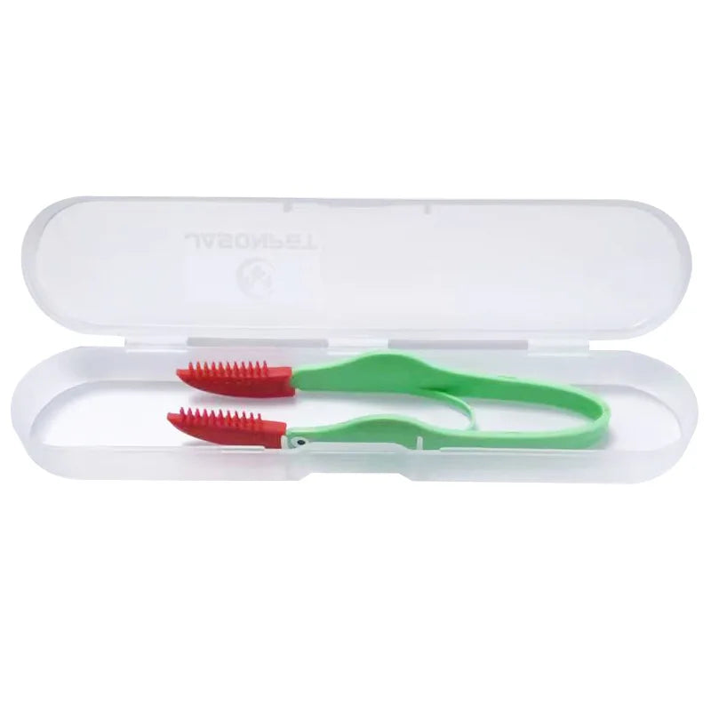 AllDay Goods pet silicone tear remover comb for eye cleaning, soft grooming tool for gentle pet eye care.