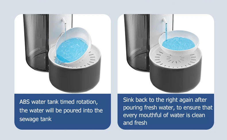 Wireless Smart Pet Water Dispenser by AllDay Goods, a pet fountain with a sleek design for cats and dogs, providing fresh drinking water.