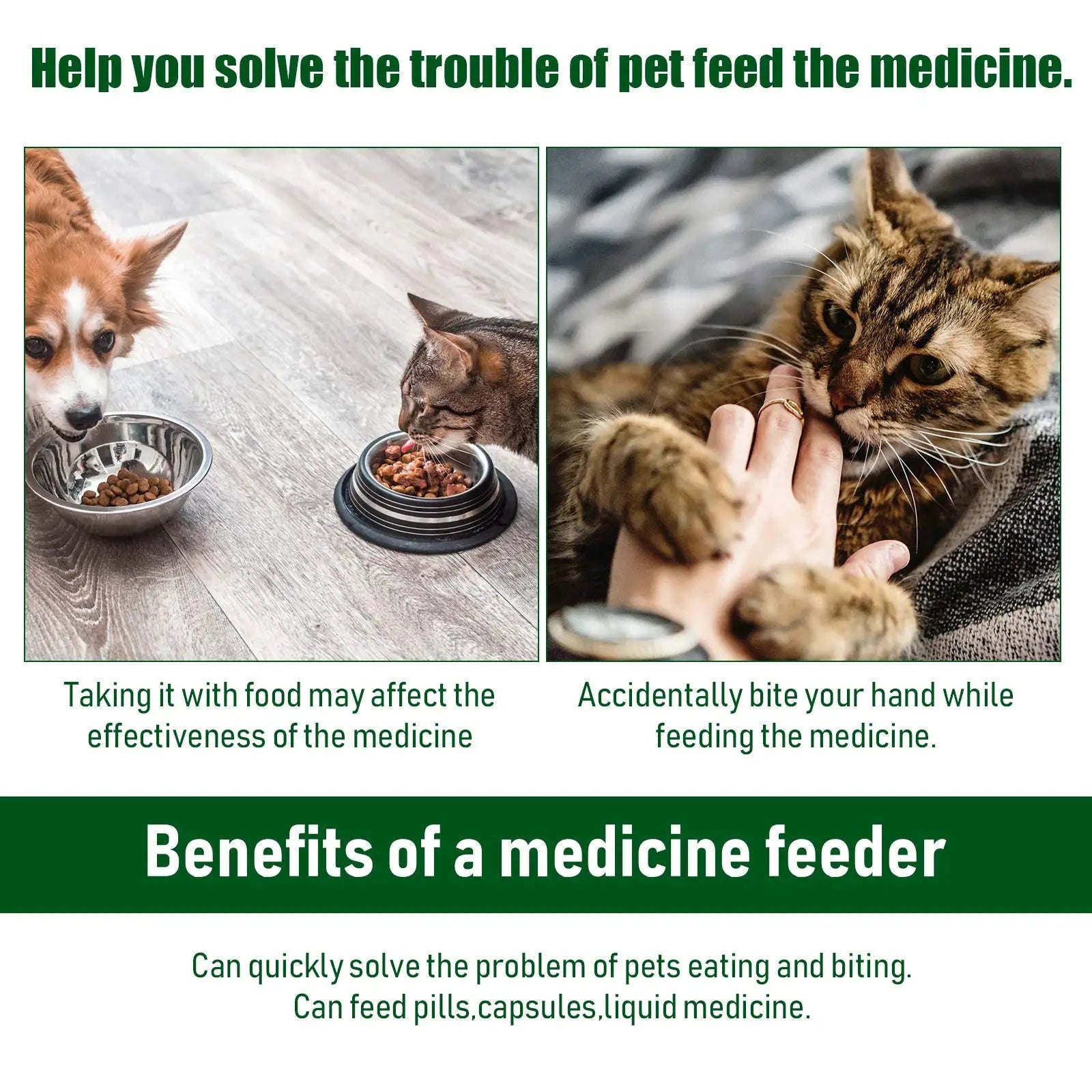 AllDay Goods pet medication dispenser and pill feeding stick for cats and dogs, designed for easy pill administration.