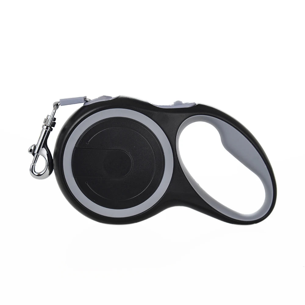 Heavy duty retractable dog leash for large dogs, 5M/8M length, durable pet leash from Pet Essentials Hub with comfortable grip.