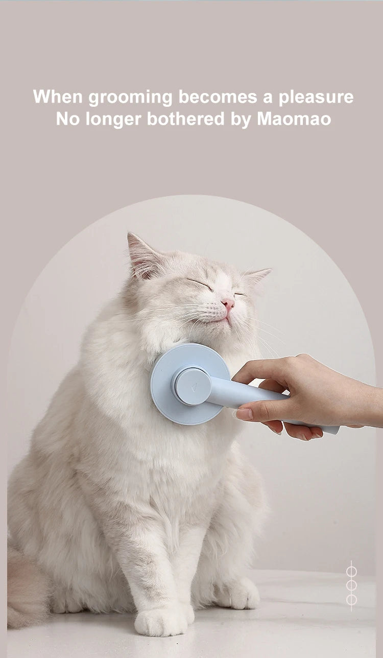 AllDay Goods cat hair cleaner brush with massage comb for pet grooming, featuring a comfortable handle and effective hair removal.