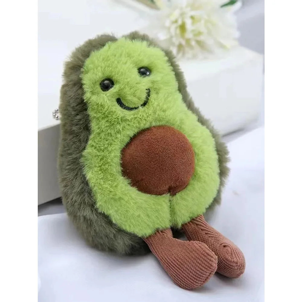 Cute plush avocado-shaped cat toy from Pet Essentials Hub, soft and colorful for playful pets.