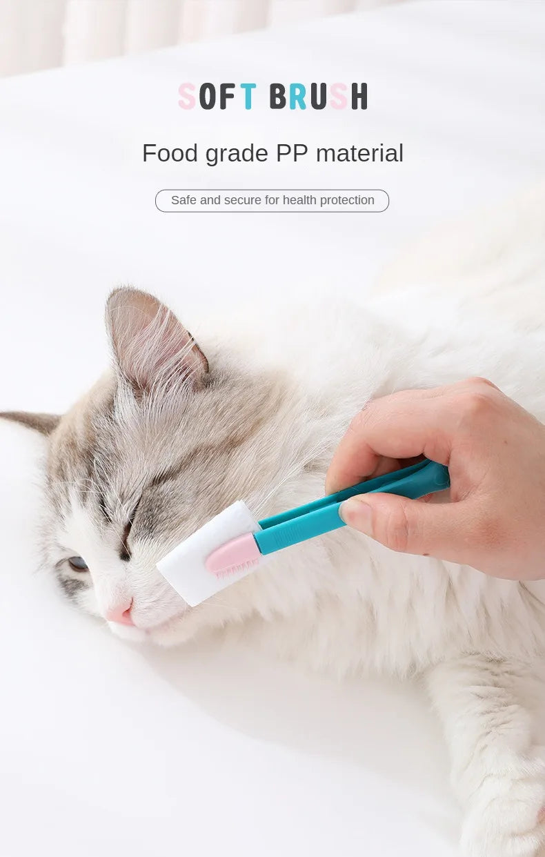 AllDay Goods pet tear stain remover comb and eye cleaning brush for grooming, with a sleek handle and fine teeth for gentle cleaning.