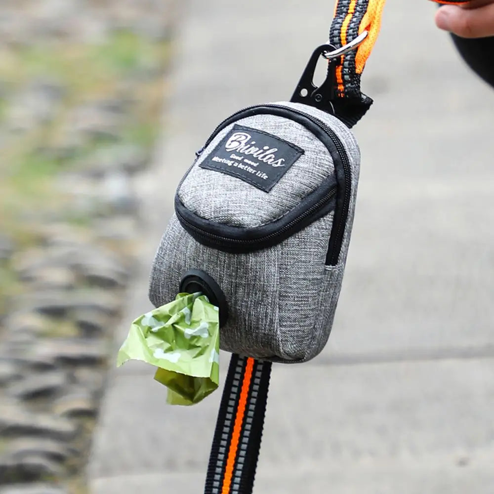 AllDay Goods portable dog training treat pouch with adjustable clip and multiple compartments for travel and training.