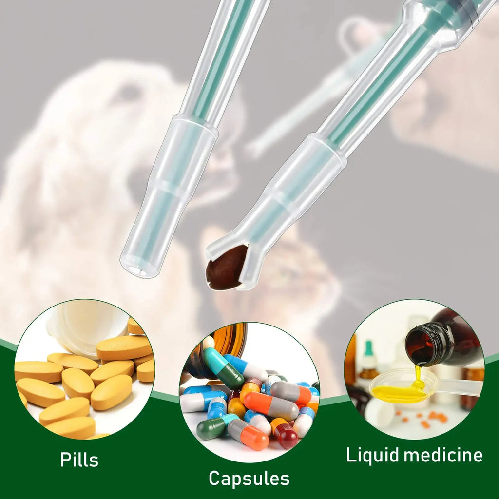 AllDay Goods pet medication dispenser and pill feeding stick for cats and dogs, designed for easy medication administration.