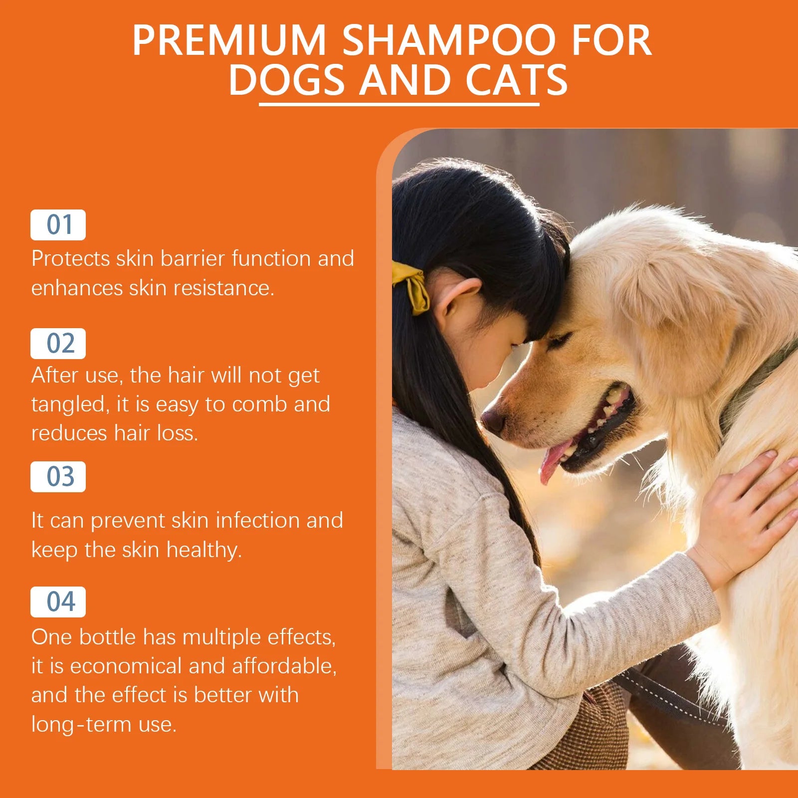 Pet Essentials Hub natural pet shampoo for dogs and cats, gentle grooming formula with soothing ingredients, shown in a bottle.