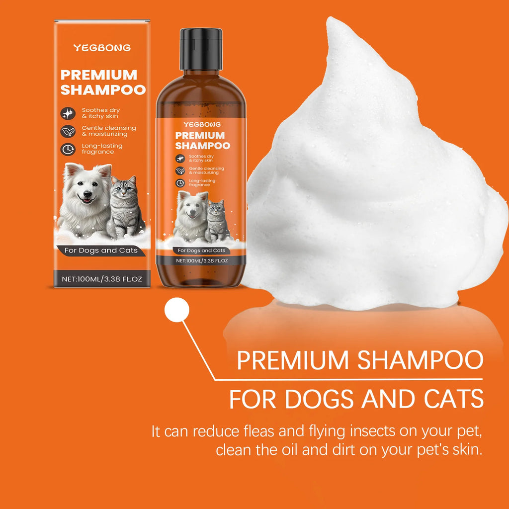 Natural Pet Shampoo for dogs and cats by Pet Essentials Hub, gentle grooming formula with soothing ingredients.