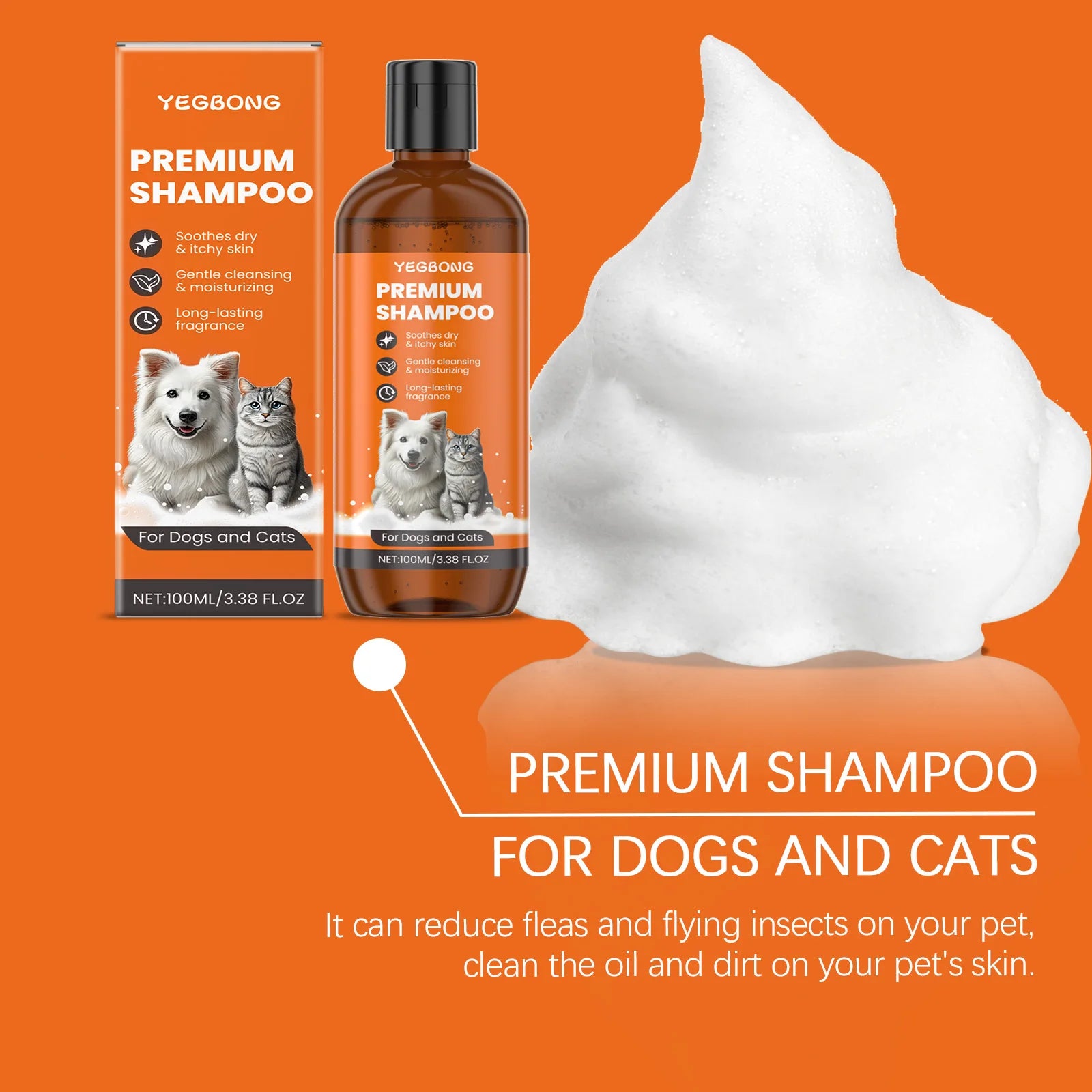 Natural Pet Shampoo for dogs and cats by Pet Essentials Hub, gentle grooming formula with soothing ingredients.