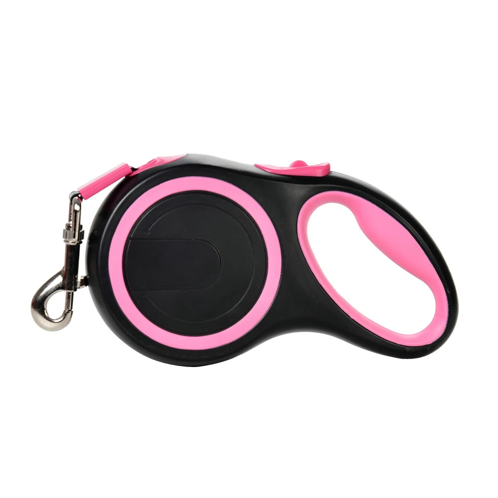 Heavy duty retractable dog leash for large dogs, 5m or 8m length, Pet Essentials Hub, with durable handle and adjustable leash cord.