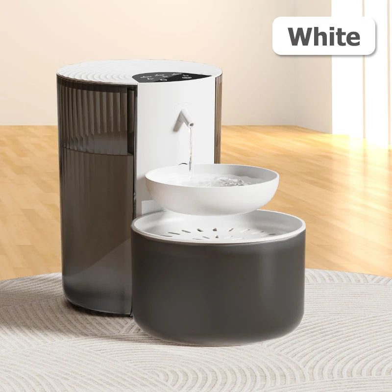 Wireless Smart Pet Water Dispenser by AllDay Goods, a sleek fountain for cats and dogs providing fresh, filtered water.