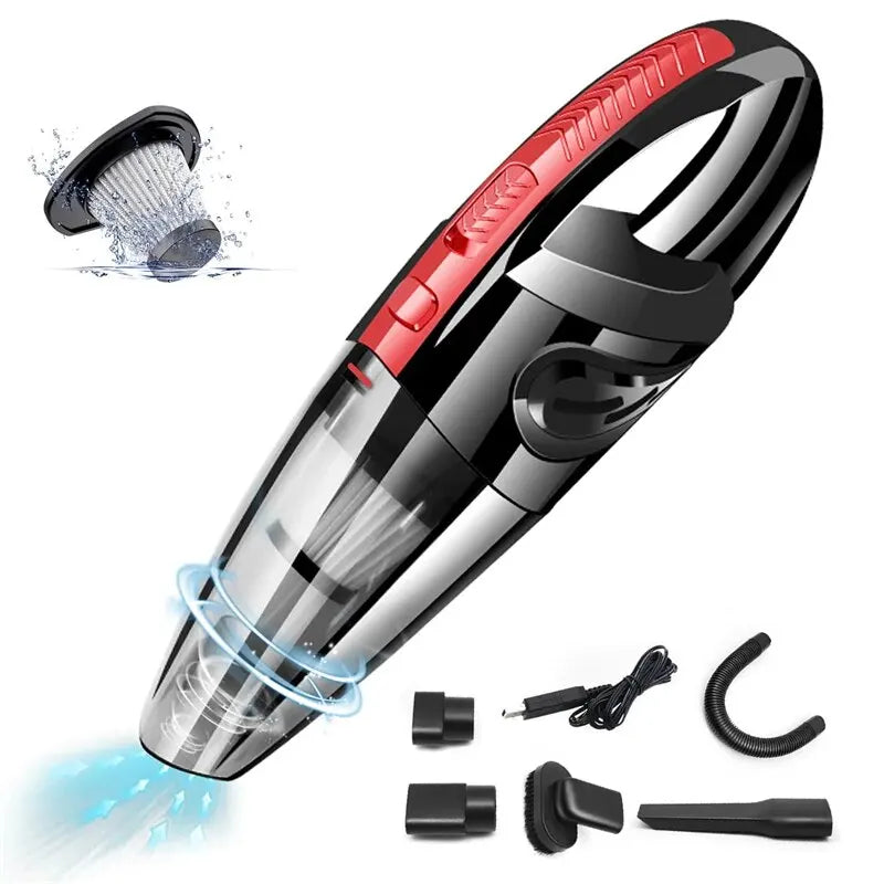 Wireless handheld portable car vacuum cleaner from Pet Essentials Hub designed for pet hair removal in vehicles.