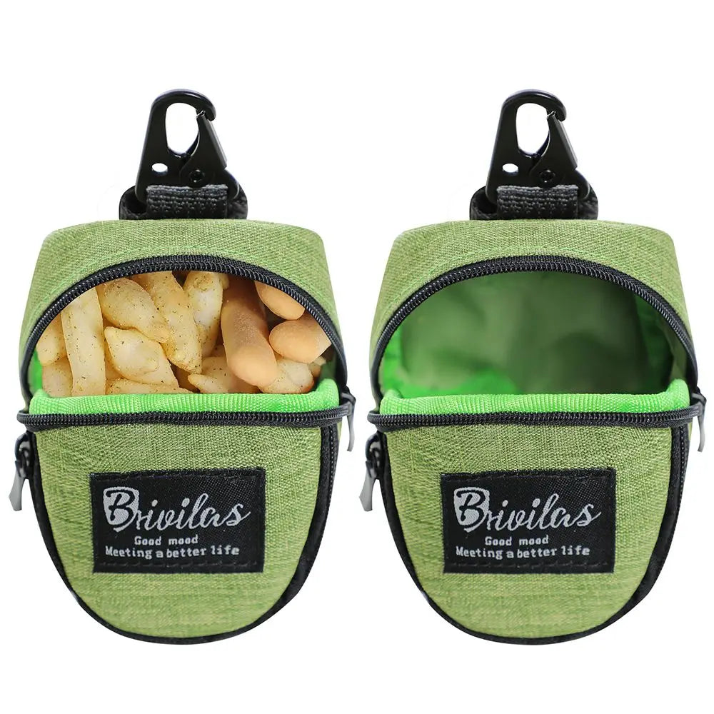 AllDay Goods portable dog training treat pouch in black, multifunction travel bag for training and walking with pets.