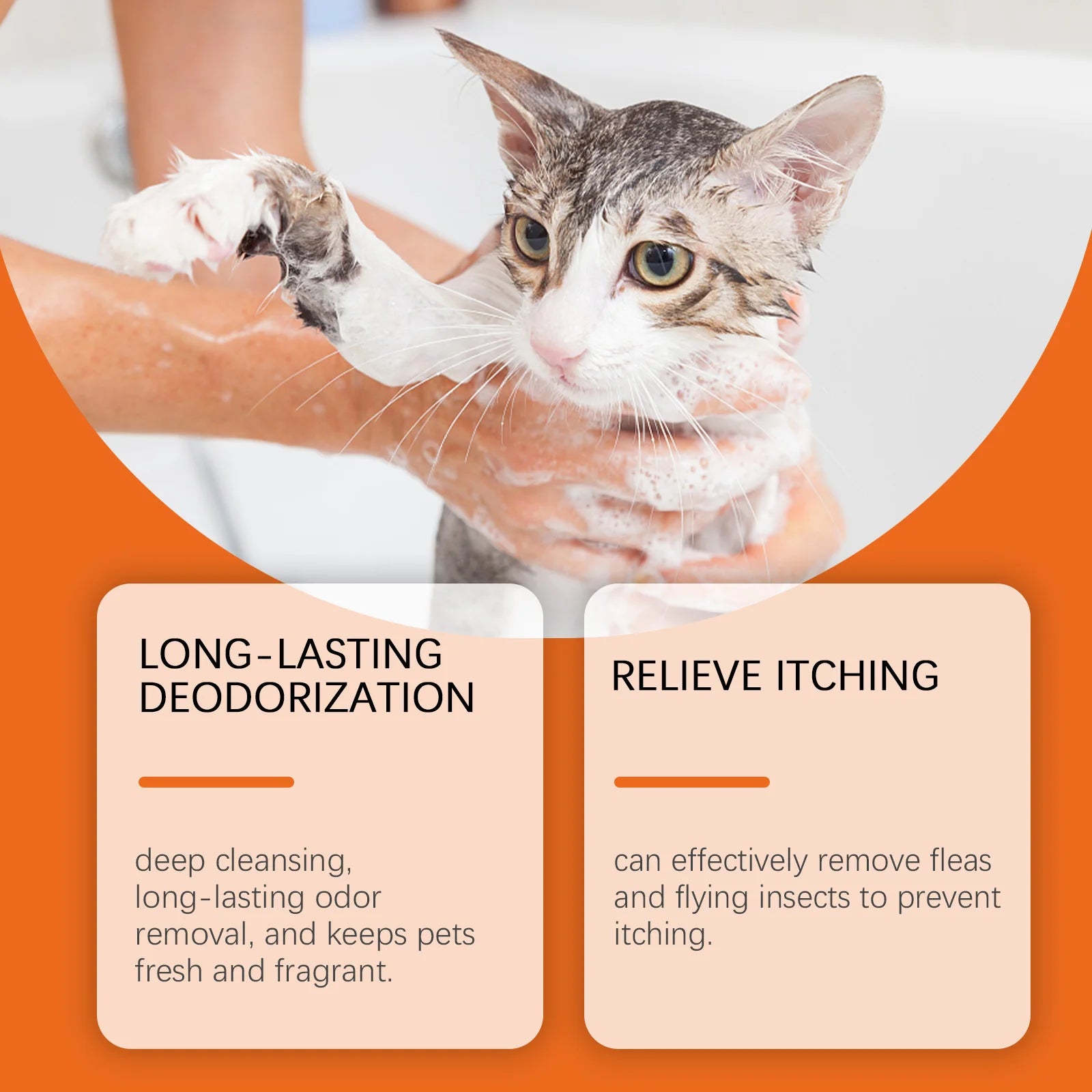 Natural Pet Shampoo for dogs and cats by Pet Essentials Hub, showing a bottle of gentle grooming formula.
