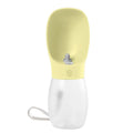 Portable Pet Water Bottle from Pet Essentials Hub, 300ML travel feeder with a built-in bowl for dogs and cats on the go.