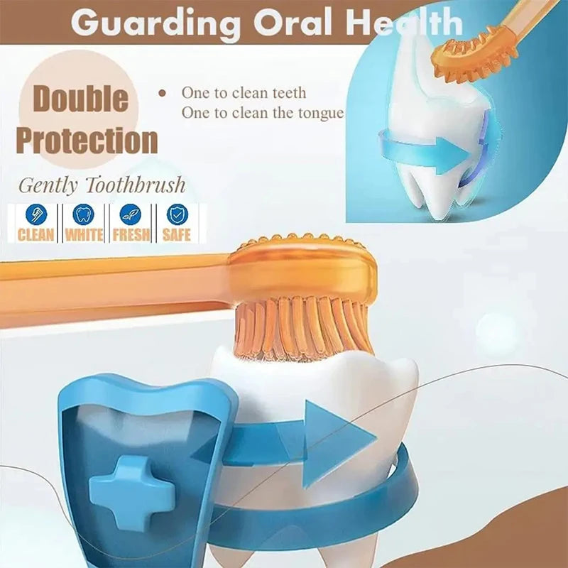 Pet Essentials Hub pet teeth whitening silicone toothbrush kit for pet dental care, featuring soft silicone brushes for effective cleaning.