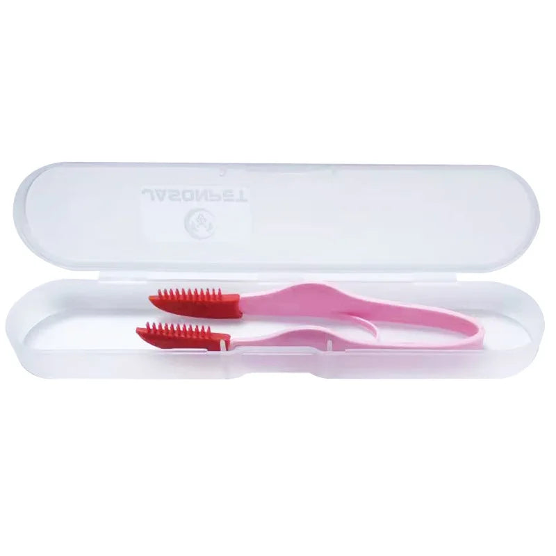AllDay Goods pet silicone tear remover comb for eye cleaning, soft grooming tool for gentle pet eye care.