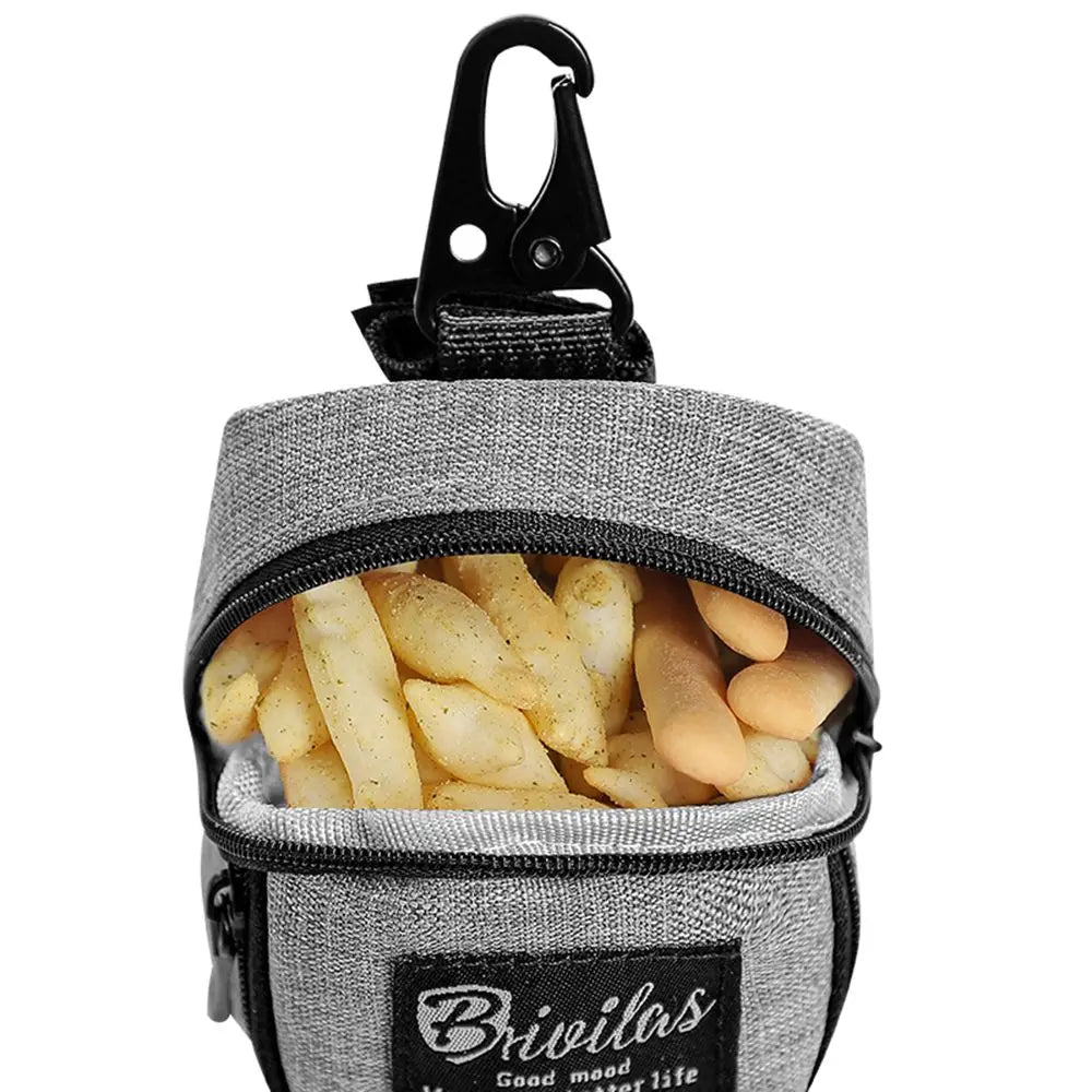 AllDay Goods portable dog training treat pouch, multifunction travel bag with clip and compartments for easy dog training access.