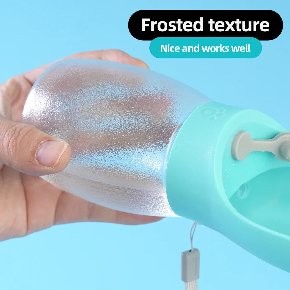 Portable Pet Water Bottle by Pet Essentials Hub, 300ml travel feeder and water dispenser for pets on the go.