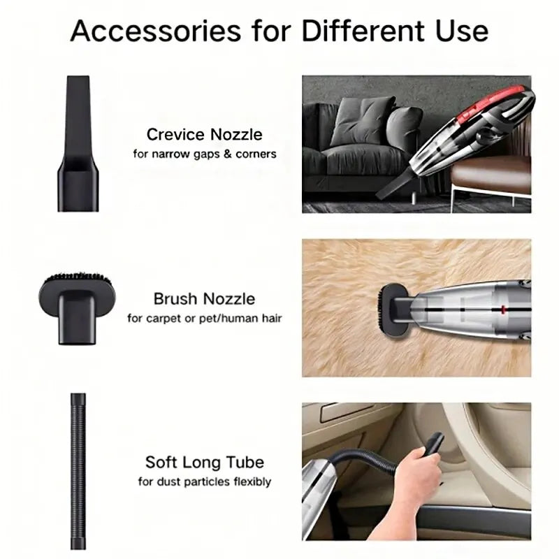 Wireless handheld portable car vacuum cleaner from Pet Essentials Hub, designed for pet hair removal in vehicles.
