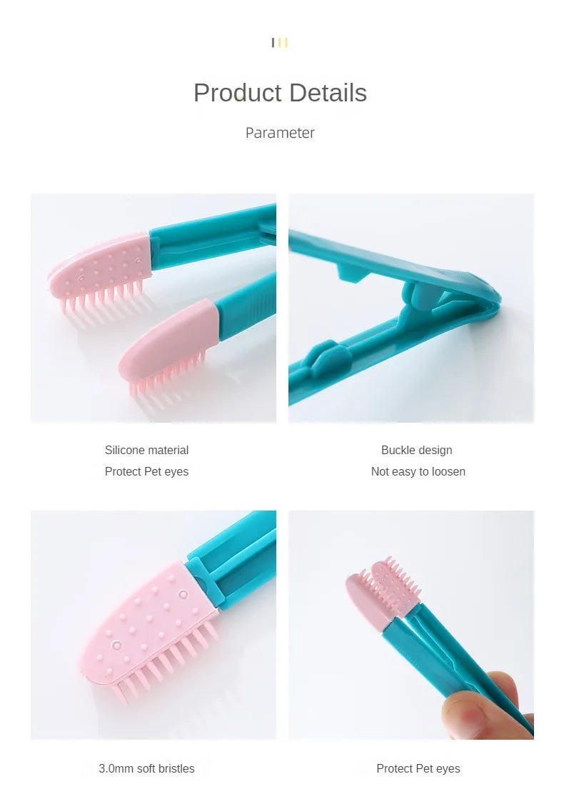 AllDay Goods pet tear stain remover comb, eye cleaning brush for grooming and removing tear stains from pets.