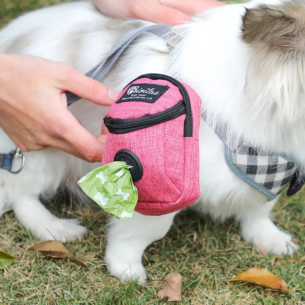 AllDay Goods portable dog training treat pouch with adjustable strap, compact travel bag for convenient dog training on the go.