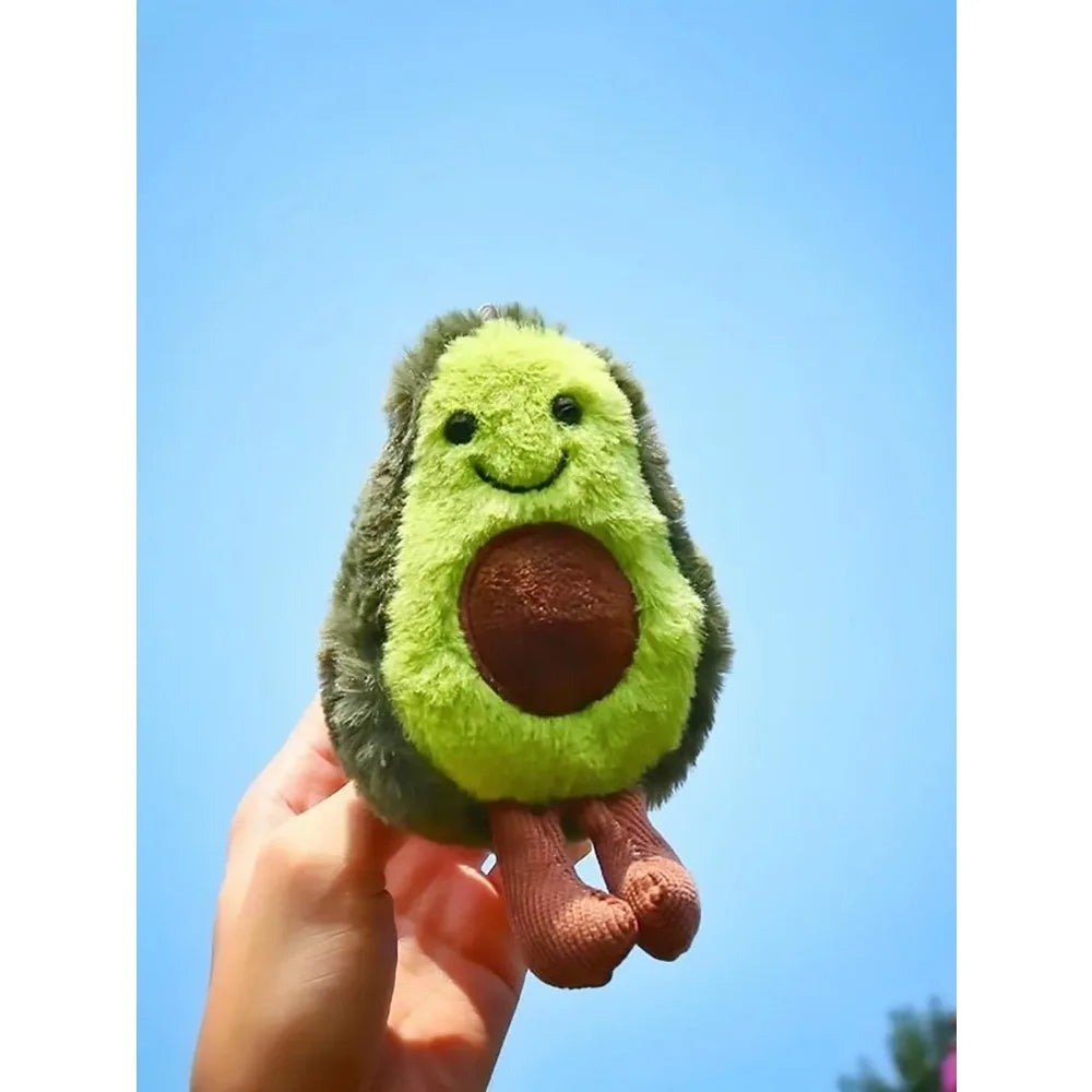 Cute plush avocado-shaped cat toy from Pet Essentials Hub, designed to entertain and engage cats during playtime.