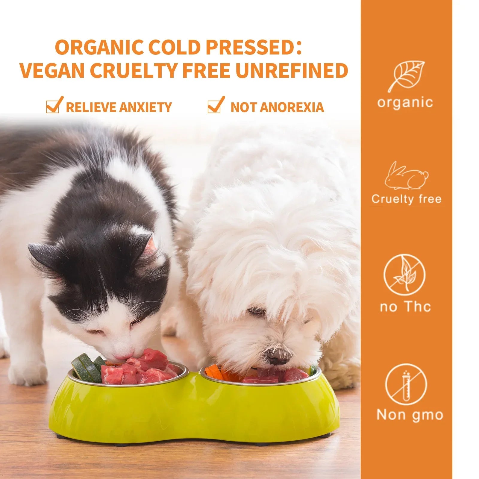 Natural organic calming drops for pets by Pet Essentials Hub, showcasing a bottle of pet anxiety relief supplement.