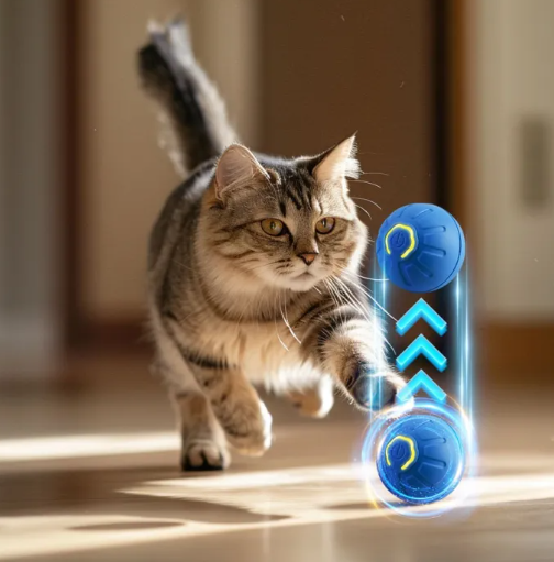 Interactive smart dog toy ball for pets, featuring durable design and engaging features to entertain dogs during playtime.