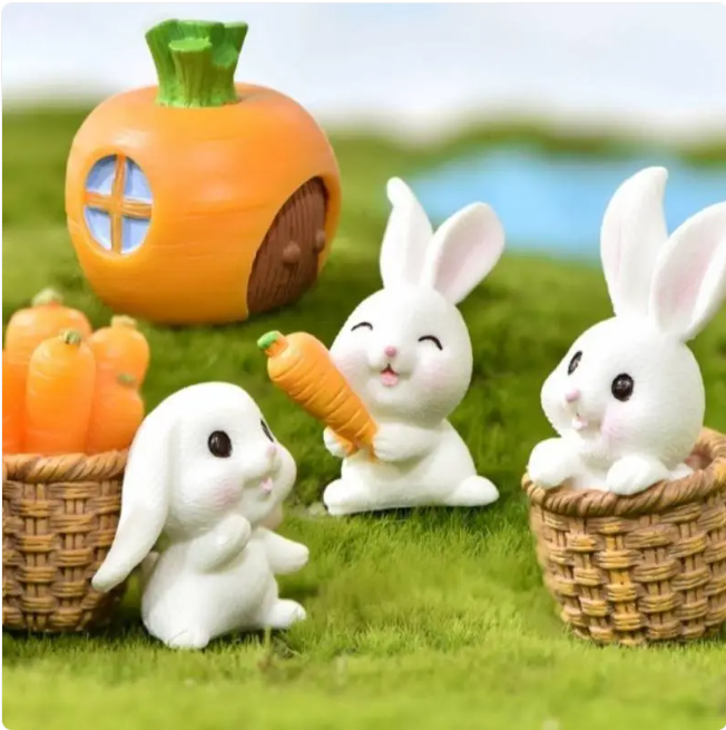 Mini resin animal figurines for DIY micro-landscape decor, perfect for adding charming details to home decor scenes.