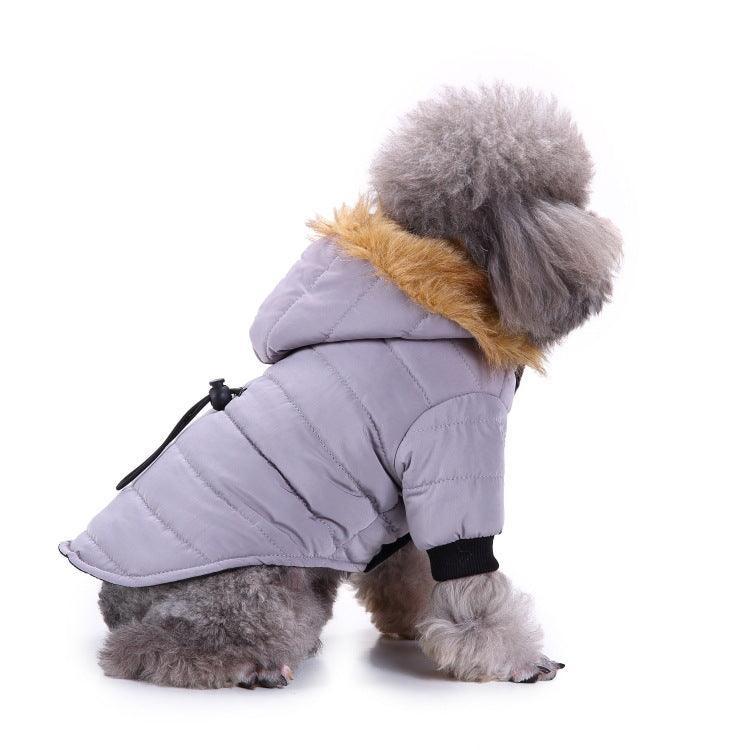 Dog Hugs Cat Cozypaws Winter Pet Jacket, a warm dog coat with a cozy design for winter outdoor walks.