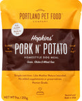 Pet Essentials Hub PRTPET Pork and Potato dog food packaging, 8 packs of 9oz premium dog meal for pets.